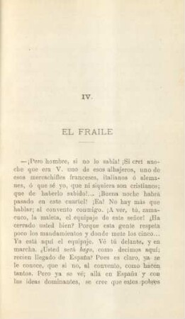 IV. El fraile