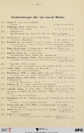Handzeichnungen alter und neuerer Meister (Nr. 610-747)