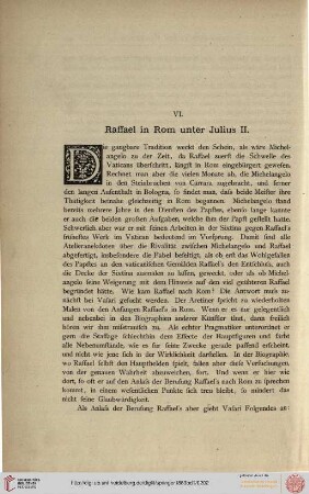 VI. Raffael in Rom unter Julius II.