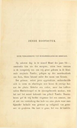 Zesde hoofdstuk. Eene vergadering van Mohammedaansche hoofden