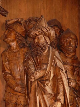 Ausschnitt aus dem Altar von Tilmann Riemenschneider in der Kirche St. Peter und Paul in Detwang, Taubertal