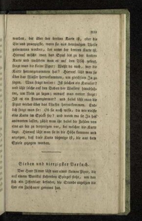 Sieben und vierzigster Versuch.