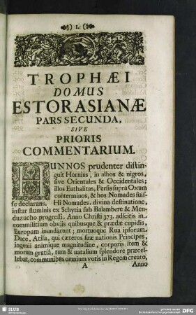 Trophaei Domus Estorasianae Pars Secunda