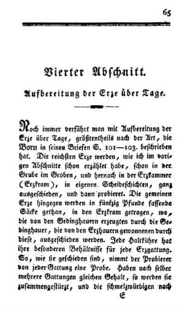 Vierter Abschnitt. Aufbereitung der Erze über Tage