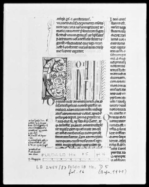 Bernardus Papiensis und andere — Initiale E (x), Folio 16 recto