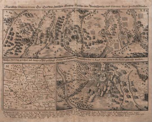 Aigentliche Delineation des Treffens zwischen Hertzog Christian von Braunschweig und General Tilly Im Stifft Münster.