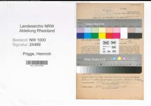 Entnazifizierung Heinrich Prigge, geb. 25.09.1916 (Landwirt)