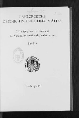 15.2004/09: Hamburgische Geschichts- und Heimatblätter