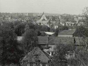 Blick vom Besucherbergwerk Schacht "Alte Elisabeth" nach Westen gegen Dom