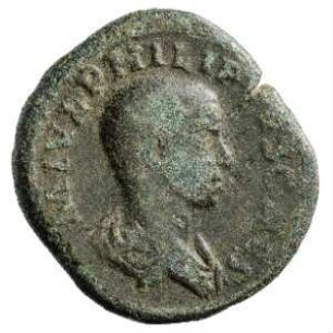 Münze, Sesterz, 244 - 246 n. Chr.