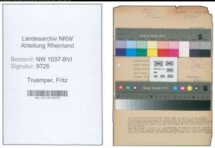 Entnazifizierung Fritz Truemper , geb. 05.05.1903 (Steuersekretaer)