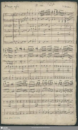 Auf schicke dich mein Geist zu singen - Mus.3464-E-516 : V (4), Coro, orch, bc