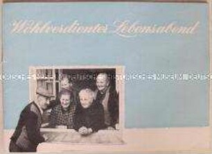 Illustrierte Informationsbroschüre über Renten und Seniorenbetreuung in der DDR