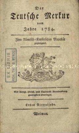 Der Deutsche Merkur, Jg. 1784 (Januar bis Juni)
