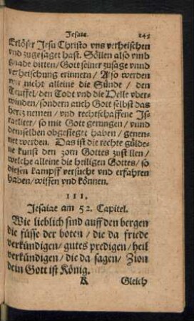 III. Jesaiae am 52. Capitel.