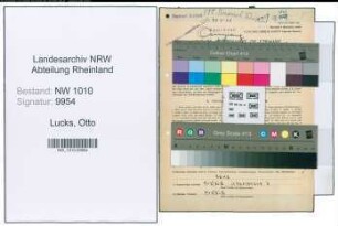Entnazifizierung Otto Lucks , geb. 13.12.1902 (Postbote)