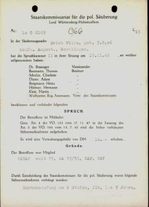 Wille, Erich