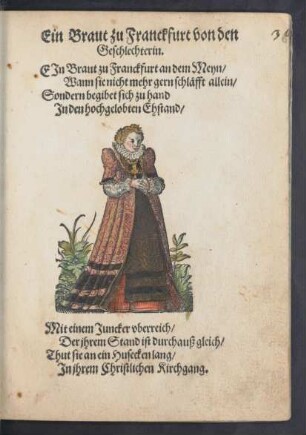 Ein Braut zu Franckfurt von den Geschlechterin.