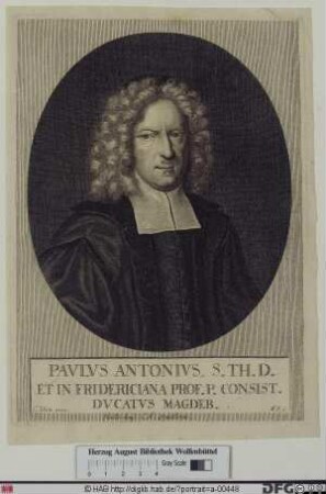 Bildnis Paul Anton (lat. Paulus Antonius)