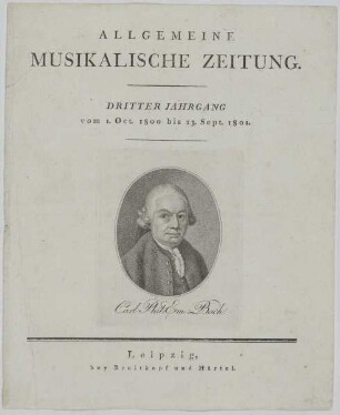 Bildnis des Carl Phil. Em. Bach