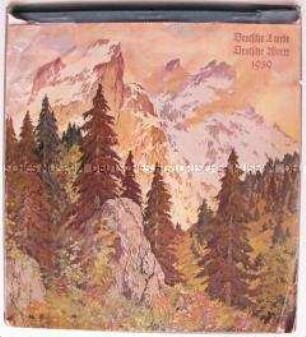 Kalender mit Landschaftsmotiven für das Jahr 1939