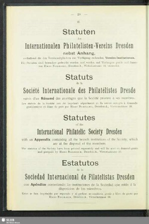 Statuts de la Société