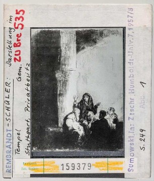 Rembrandt-Schüler: Darstellung im Tempel. Stuttgart, Privatsammlung