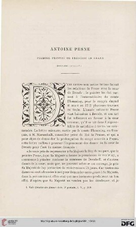 3. Pér. 5.1891: Antoine Pesne, 2 : premier peintre de Frédéric le Grand