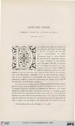 3. Pér. 5.1891: Antoine Pesne, 2 : premier peintre de Frédéric le Grand
