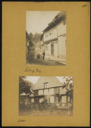 Wohnhaus, Stolberg/Harz. Wohnhaus, Goslar: Ansichten (aus: Skizzen- und Fotoalbum 17)