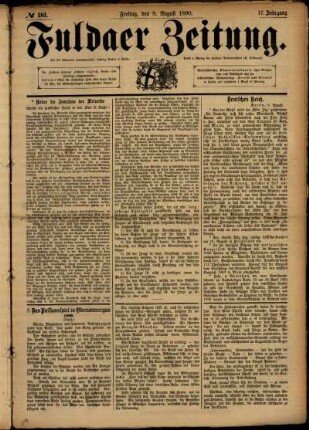 Ausgabe vom Freitag, den 08. August 1890.