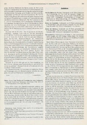 430-431 [Rezension] Die fuenf Buecher der Weisung