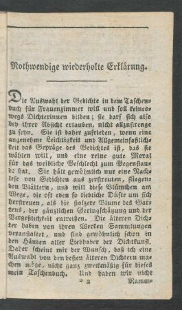 Nothwendige wiederholte Erklärung