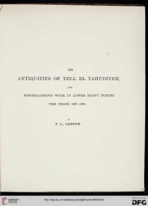 The antiquities of Tell el Yahudiyeh