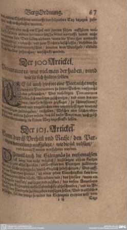 Der 101. Artickel. Wann durch Urtheil und Recht/ den Parteyen beweisung auffgelegt/ wie die sol volführt/ und darauff weiter vorfahren werden.