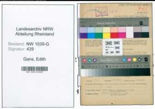 Entnazifizierung Edith Gans , geb. 09.05.1920 (Stenotypistin)