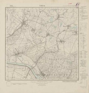 3151 (alte Nr.: 1628) Zehden, Meßtischblatt (4cm - Karte)