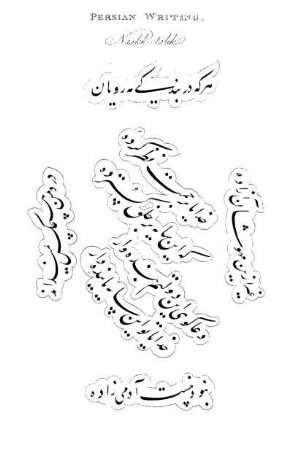 Persians Writing. Naskh-talik.