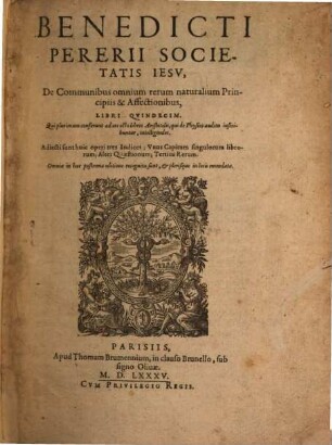 De communibus omnium rerum principiis libri quindecim