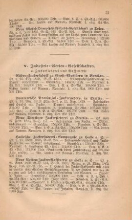 V. Industrie- und Actien-Gesellschaften