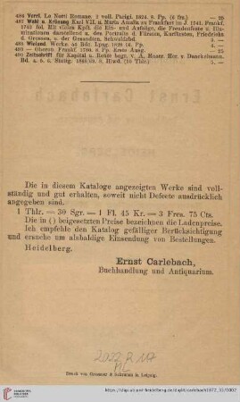[Publicationen des Lit. Vereins - Fortsetzung] (Nr. 486 - 490)