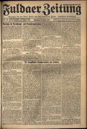 Ausgabe vom Mittwoch, den 18. April 1928.