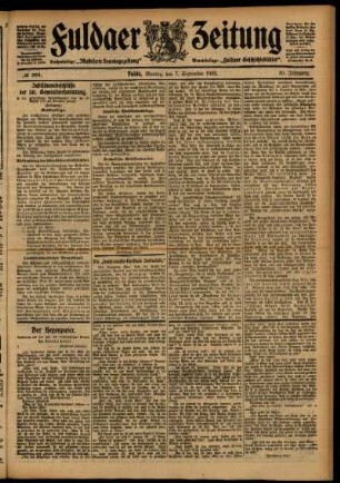 Ausgabe vom Montag, den 07. September 1903.