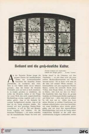 Holland und die groß-deutsche Kultur