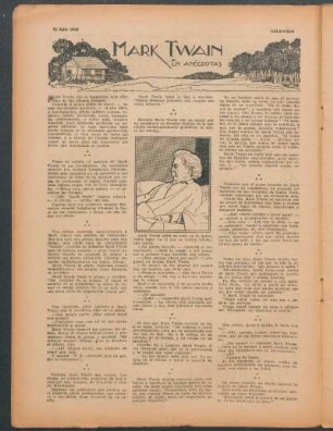 Mark Twain : En anécdotas