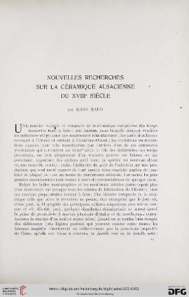 4: Nouvelles recherches sur la céramique Alsaciene du XVIIIe siècle