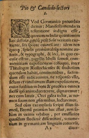Declaratio Vanitatis & mendaciorum libelli famosi, commentitium Colloquium inter Theologos Academiae Rostochiensis ... de Controversia Coenae Dominicae