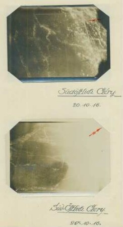 2 Fotos des Geländes südöstlich von Cléry(-sur-Somme) (Luftbilder)