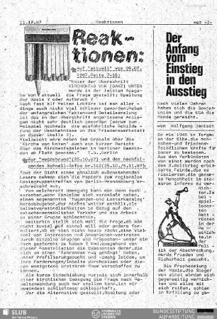 Reaktionen