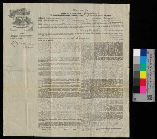 Frachtbrief des Schiffes "Andalusia", 18. October 1898